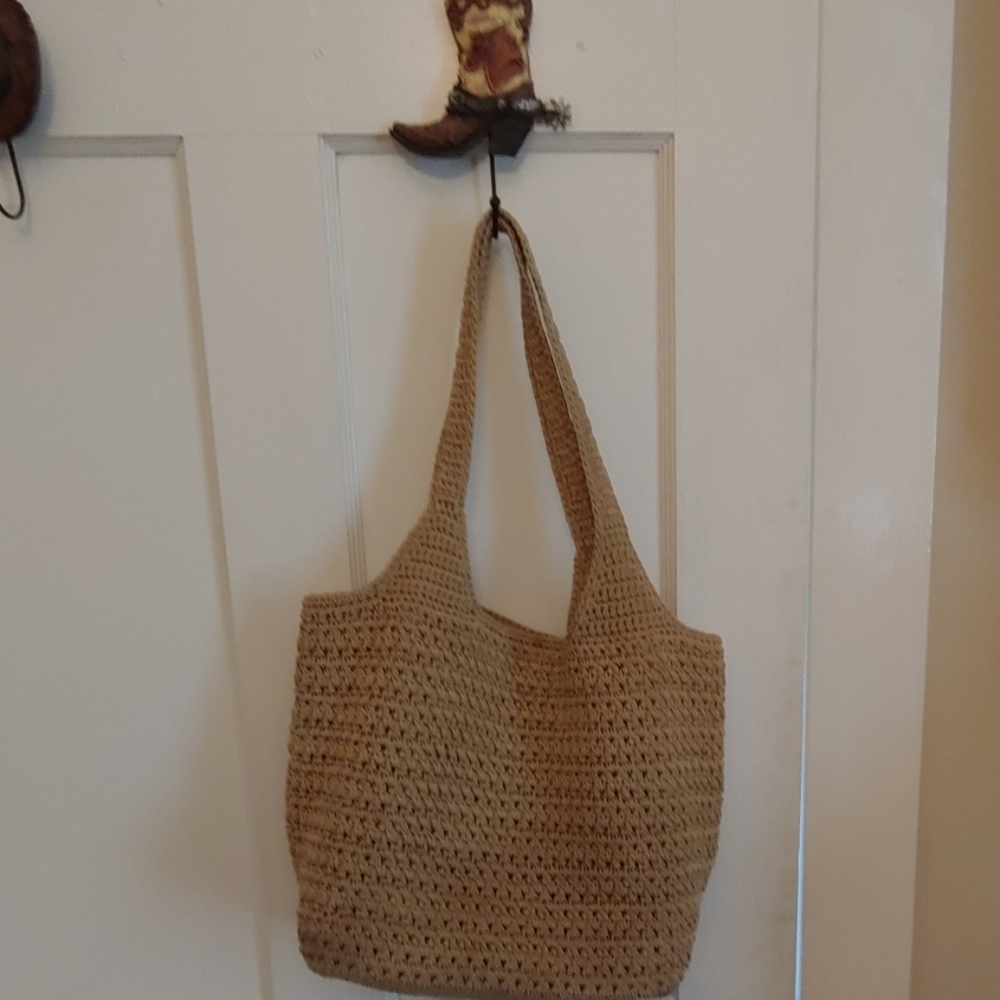 Tan Crochet purse